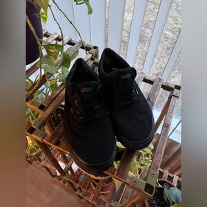 Vans Black Low-Top Canvas Sneakers